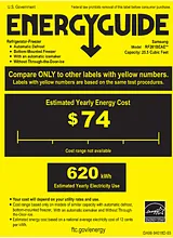 Samsung RF261BEAESP Energy Guide