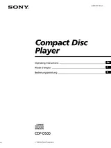 Sony CDP-D500 ユーザーズマニュアル