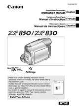 Canon zr830 Instruction Manual