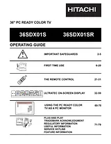 Hitachi 36sdx01s Owner's Manual