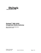 Dialogic IMG 1010 Manuale Utente
