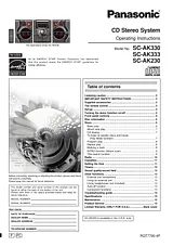 Panasonic SC-AK333 Справочник Пользователя