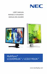 NEC LCD2090UXi 사용자 설명서