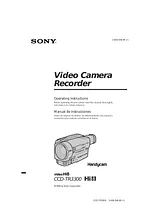 Sony CCD-TR3300 Справочник Пользователя