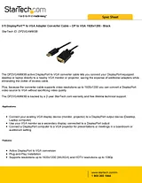 StarTech.com 3 ft DisplayPort to VGA Adapter Converter Cable – DP to VGA 1920x1200 - Black DP2VGAMM3B 전단