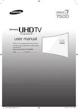 Samsung 65" UHD 4K Curvo Smart TV JU7500 Serie 7 Guia De Configuração Rápida