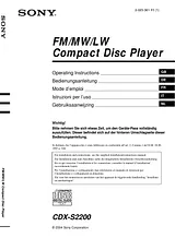 Sony CDX-S2200 Manual Do Utilizador