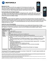 Motorola W180 SE8789AE7N1 产品宣传页