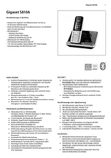 Gigaset S810 A S30852-H2326-B101 Datenbogen