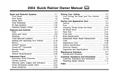 Buick Rainier 2004 Manual Do Utilizador