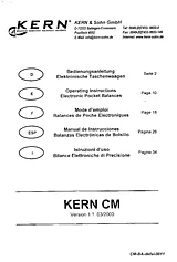 Kern CM 150-1N -S3Pocket scalesWeight range bis 150 g CM 150-1N 데이터 시트