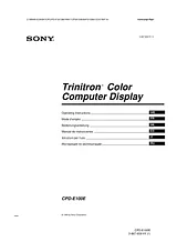 Sony CPD-E100E Manuel D’Utilisation