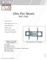 Premier Mounts Universal Flat Mount for 37-63" Displays (XUF-3760) XUF-3760 Merkblatt