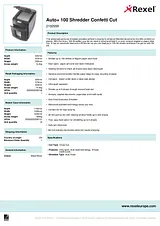 Rexel Auto+ 100X Cross Cut Shredder 2102559 Dépliant
