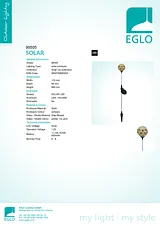 Eglo SOLAR 90505 Dépliant