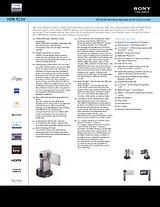Sony HDR-TG5 Guia De Especificaciones