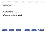 Denon AVR-S920W Owner's Manual