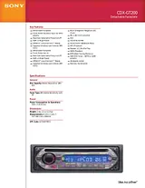 Sony CDX-GT200 Guia De Especificaciones