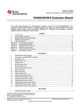 Texas Instruments PCM3070RHBEVM-K Evaluation Module PCM3070RHBEVM-K PCM3070RHBEVM-K Data Sheet