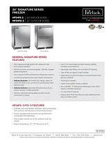 Perlick HP24FS31L Specification Sheet