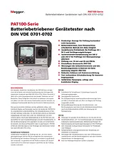 Megger VDE-tester 1003-066 Техническая Спецификация