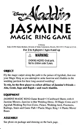 Disney Interactive Studios Aladdin Jasmine Magic Ring Game 사용자 설명서