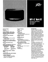 Peavey MF1-X User Manual