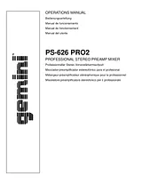 Gemini PS-626 PRO2 Manual Do Utilizador