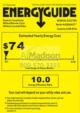 GE AJEQ08ACF Energy Guide