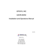OPISYS USHR-800NI Manuel D’Utilisation
