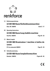 Renkforce LV-BH 400 Fog Machine LV-BH 400 Ficha De Dados