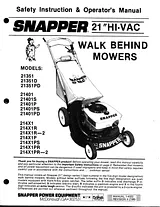Snapper 214X1PR Manuel D’Utilisation