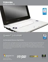 Toshiba G45-AV680 Folheto