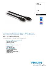 Philips Firewire cable SWF2112 SWF2112/10 Fascicule
