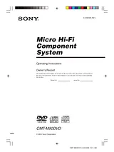 Sony CMT-M90DVD Manual