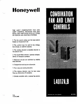 Honeywell L4017 User Manual