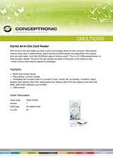 Conceptronic Stylish All-In-One Card Reader 1100020 Manuel D’Utilisation