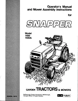 Snapper 1600 Manual Do Utilizador