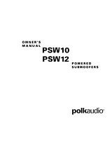 Polk Audio PSW10 사용자 매뉴얼