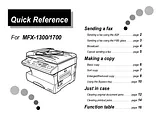 Muratec MFX-1300 Quick Setup Guide