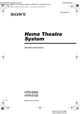 Sony HTR-6600 Benutzerhandbuch