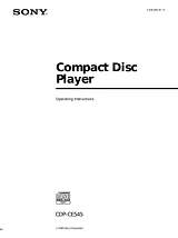 Sony CDP-CE545 Manuale Utente