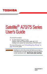 Toshiba A75-S213 User Guide