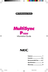 NEC P1150 User Manual
