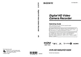 Sony HVR-HD1000U Manuel D’Utilisation