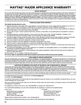 Maytag MSF21D4MDM Informations De Garantie