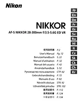Nikon AF-S NIKKOR 28-300mm f/3.5-5.6G ED VR Manual Do Proprietário