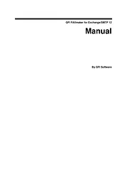 GFI Software Fax Machine 12 Manual Do Utilizador