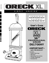 Oreck DS1700HY Manual Do Utilizador
