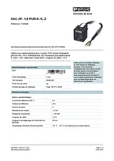 Phoenix Contact Sensor/Actuator cable SAC-3P- 1,5-PUR/A-1L-Z 1434989 1434989 データシート